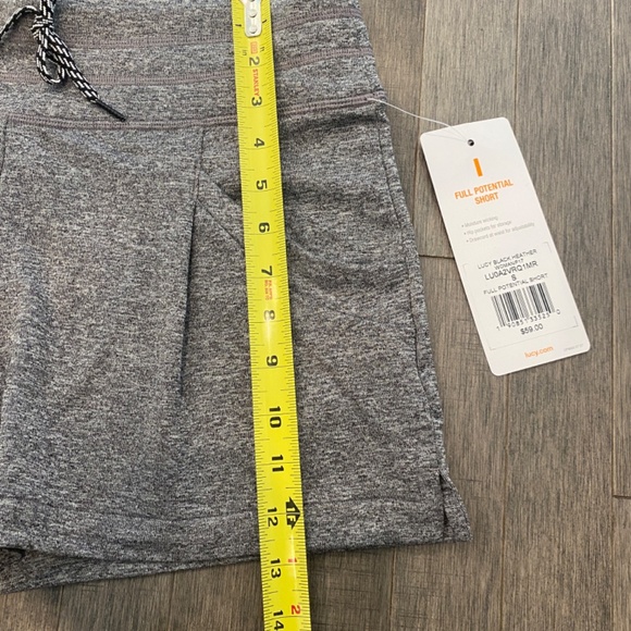 NWT Lucy Activewear Full Potential Black Heather Shorts - Picture 11 of 12